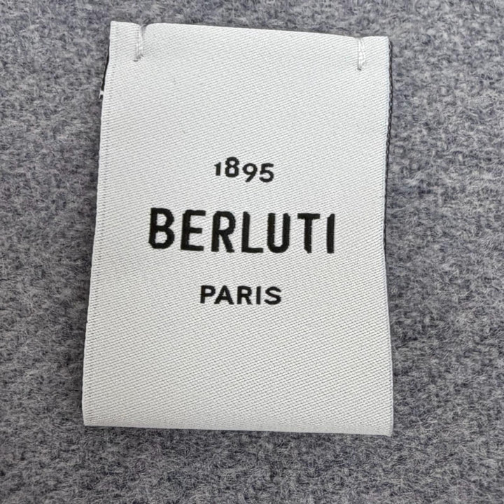 Excellent BERLUTI Scarf Calligraphy Scritto Stole Navy wool mens