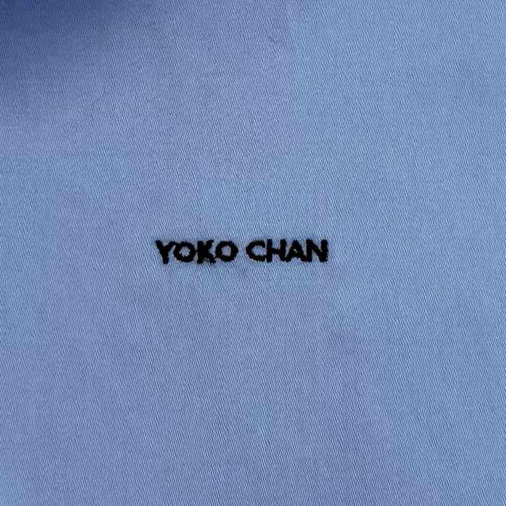 Pristine YOKO CHAN Short sleeve shirt blue cotton Women F YCB-324-434