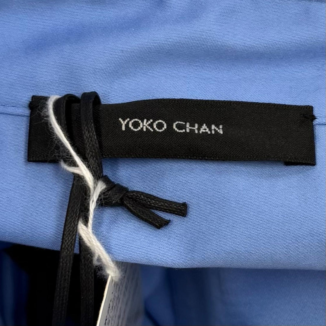 Pristine YOKO CHAN Short sleeve shirt blue cotton Women F YCB-324-434