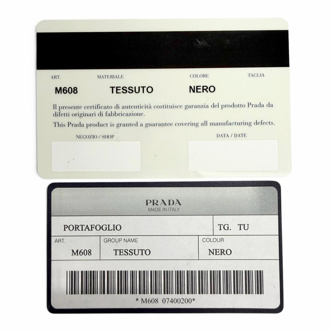 Pristine PRADA Purse Tessuto Nylon Triangle Long Wallet with Logo Bifold Wallet