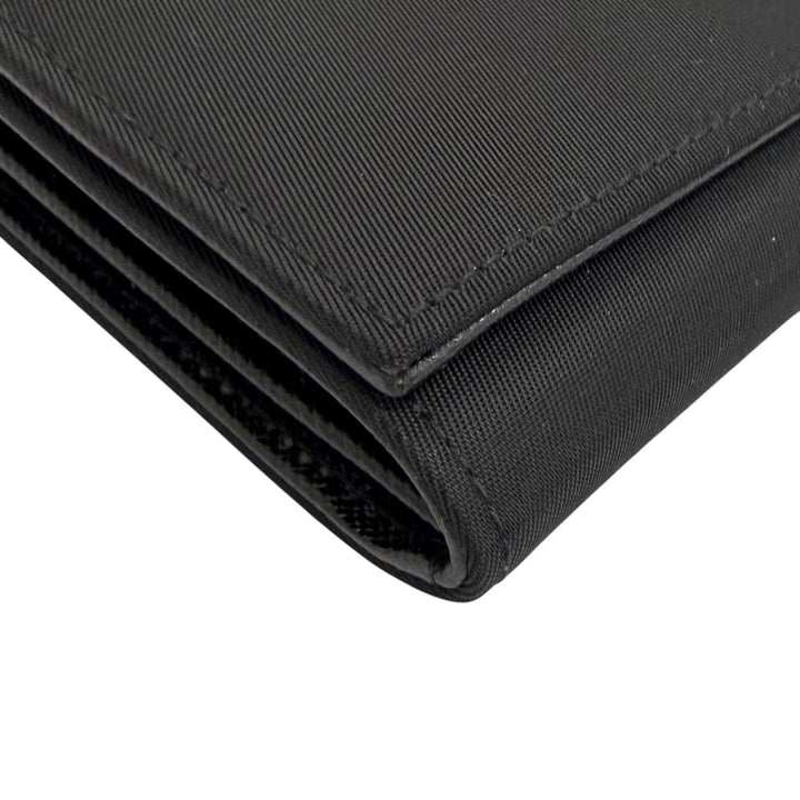Pristine PRADA Purse Tessuto Nylon Triangle Long Wallet with Logo Bifold Wallet