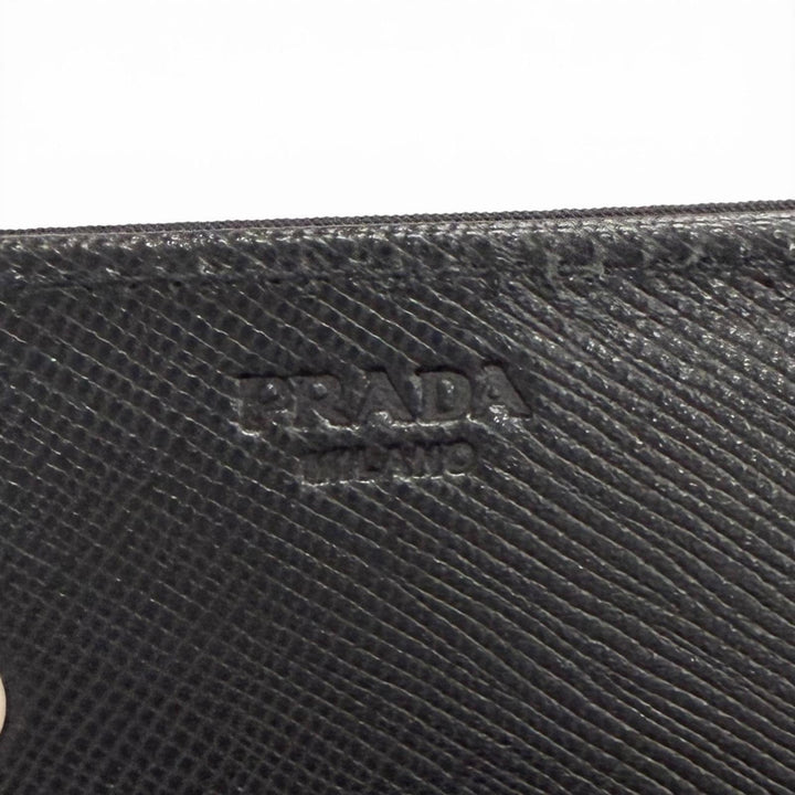 Pristine PRADA Purse Tessuto Nylon Triangle Long Wallet with Logo Bifold Wallet