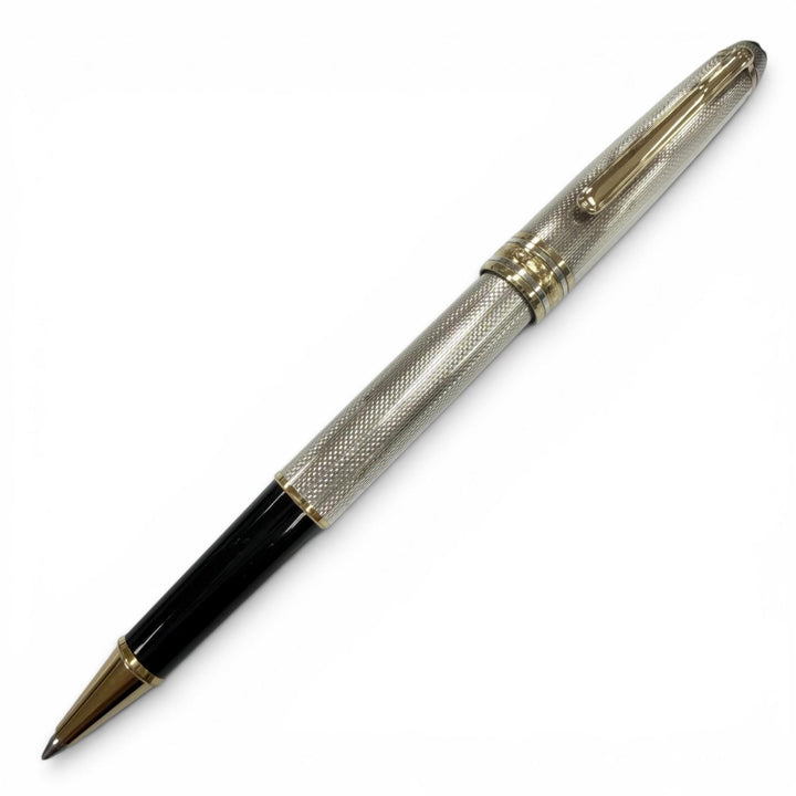 Excellent MONTBLANC Ballpoint pen Meisterstück Solitaire Barley Silver 925 mens