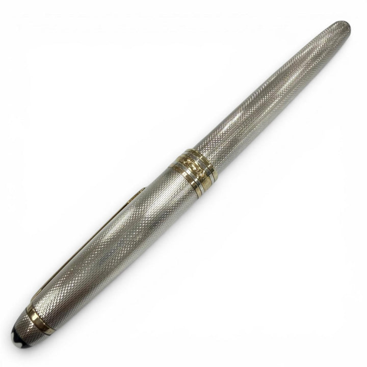 Excellent MONTBLANC Ballpoint pen Meisterstück Solitaire Barley Silver 925 mens