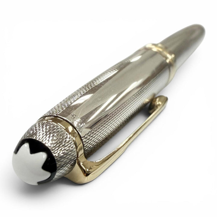 Excellent MONTBLANC Ballpoint pen Meisterstück Solitaire Barley Silver 925 mens