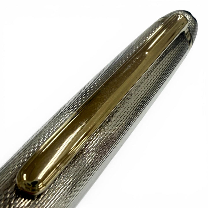Excellent MONTBLANC Ballpoint pen Meisterstück Solitaire Barley Silver 925 mens