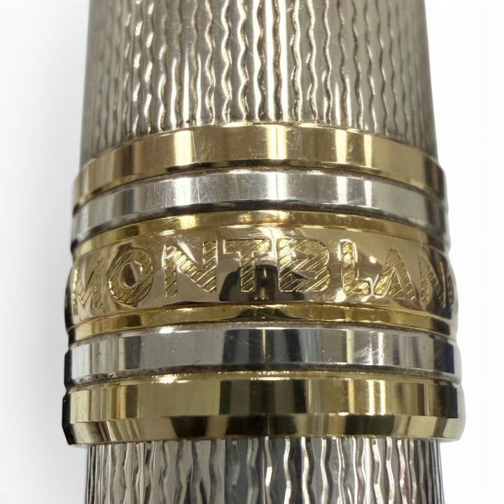 Excellent MONTBLANC Ballpoint pen Meisterstück Solitaire Barley Silver 925 mens