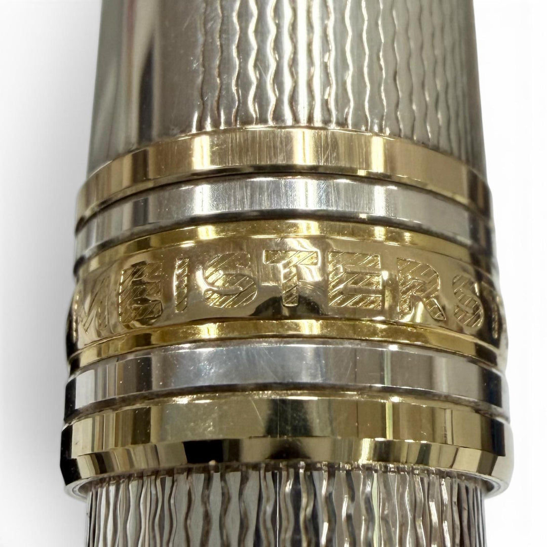 Excellent MONTBLANC Ballpoint pen Meisterstück Solitaire Barley Silver 925 mens