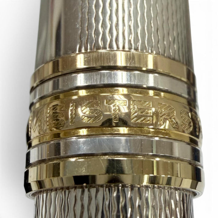 Excellent MONTBLANC Ballpoint pen Meisterstück Solitaire Barley Silver 925 mens