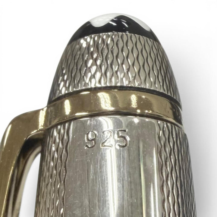 Excellent MONTBLANC Ballpoint pen Meisterstück Solitaire Barley Silver 925 mens