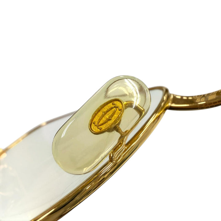 Great Cartier Glasses Trinity With Metal logo gold mens