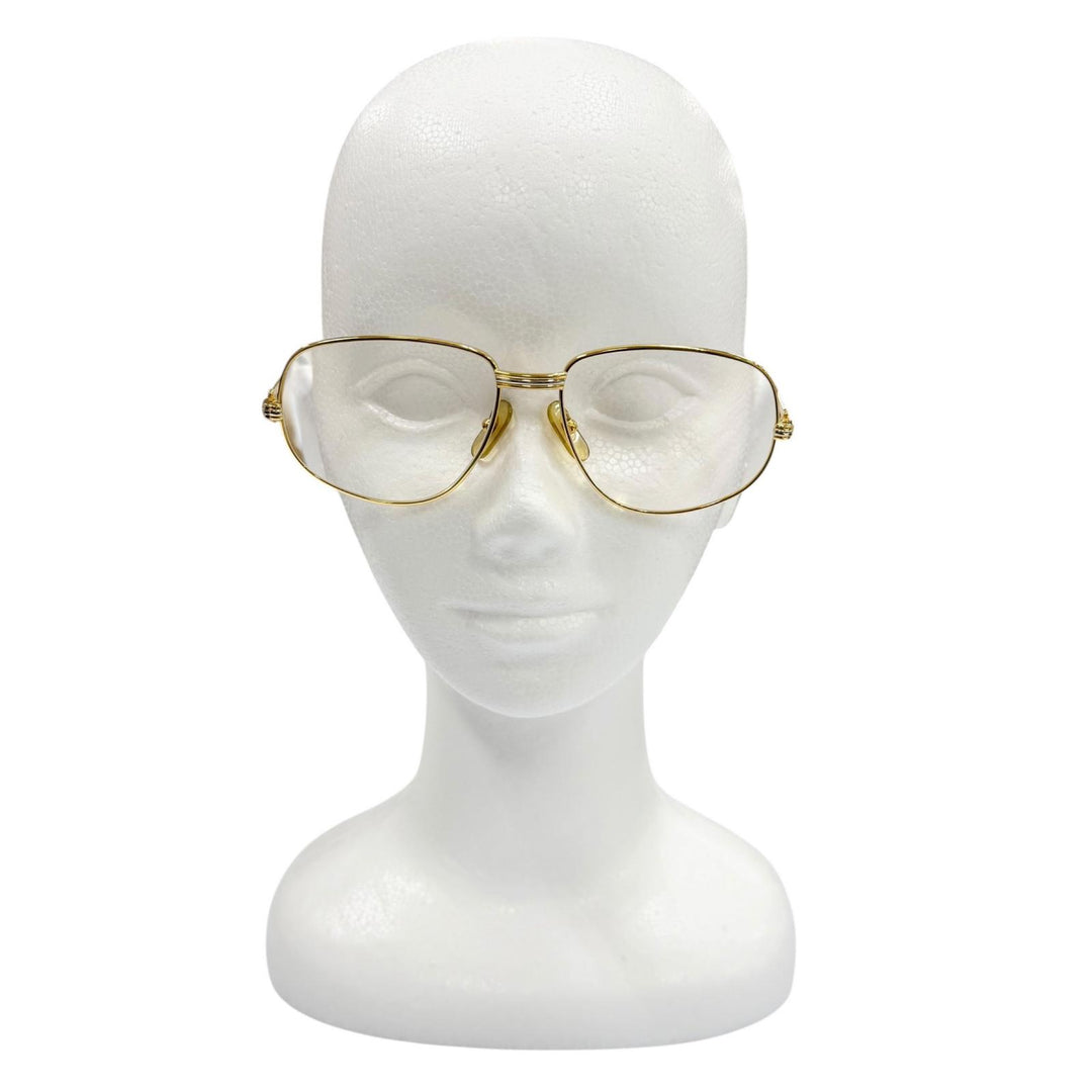 Great Cartier Glasses Trinity With Metal logo gold mens