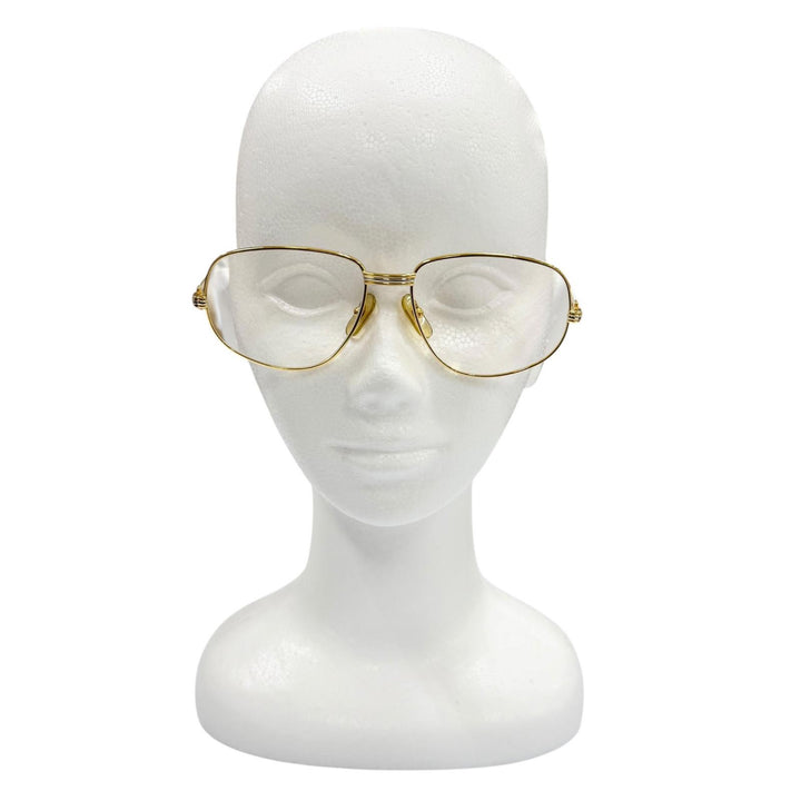 Great Cartier Glasses Trinity With Metal logo gold mens