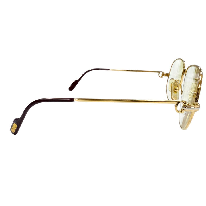 Great Cartier Glasses Trinity With Metal logo gold mens