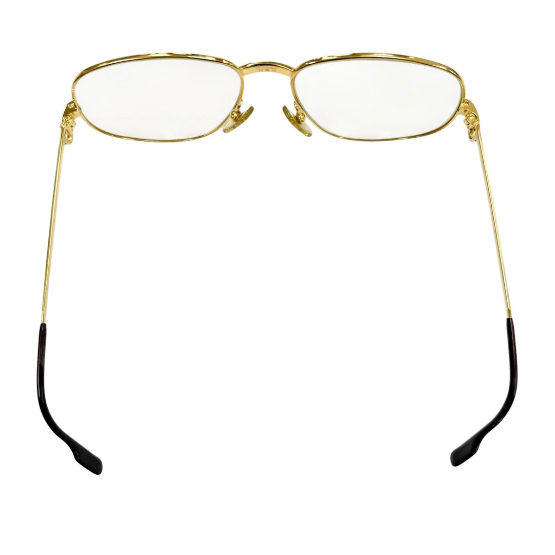 Great Cartier Glasses Trinity With Metal logo gold mens