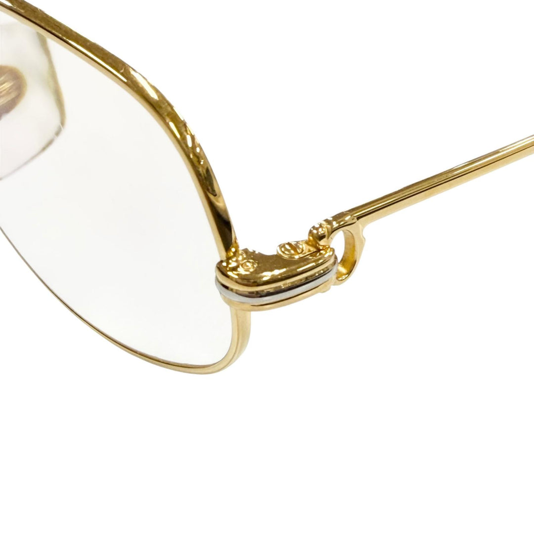 Great Cartier Glasses Trinity With Metal logo gold mens