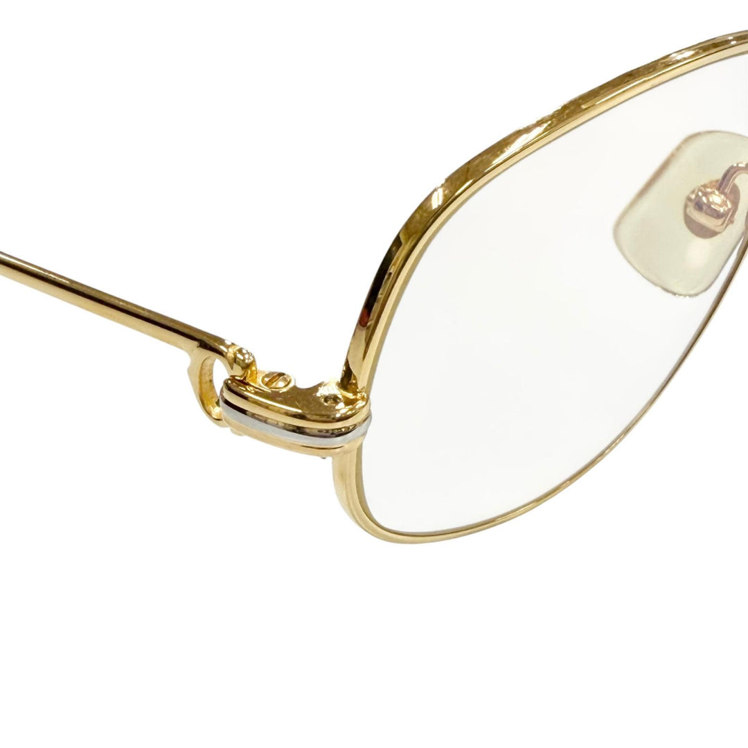 Great Cartier Glasses Trinity With Metal logo gold mens