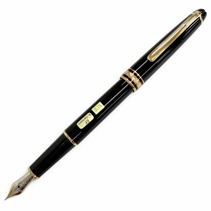 Excellent MONTBLANC fountain pen Meisterstück 4810 White Star black 14K mens