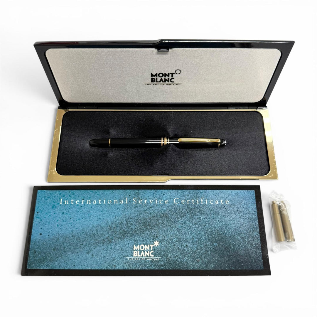 Excellent MONTBLANC fountain pen Meisterstück 4810 White Star black 14K mens