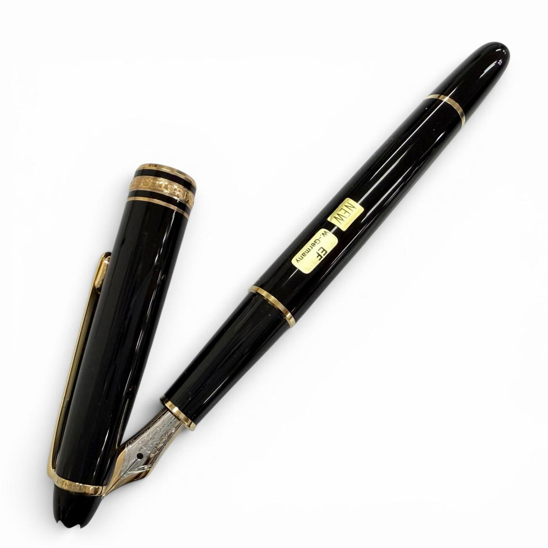 Excellent MONTBLANC fountain pen Meisterstück 4810 White Star black 14K mens