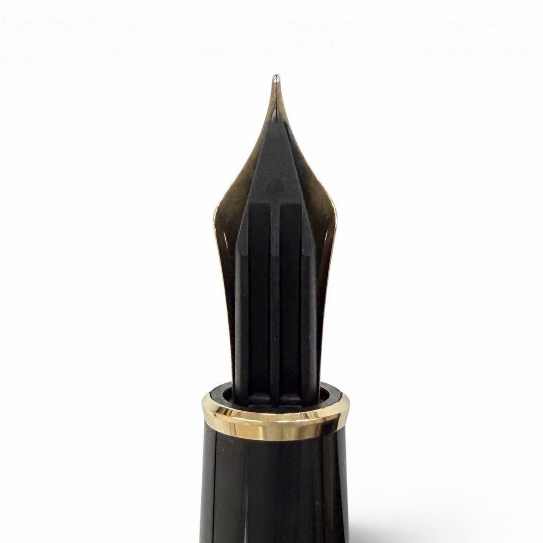 Excellent MONTBLANC fountain pen Meisterstück 4810 White Star black 14K mens