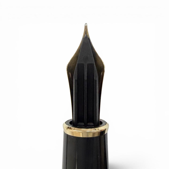 Excellent MONTBLANC fountain pen Meisterstück 4810 White Star black 14K mens
