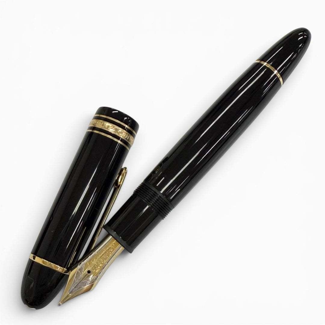 Excellent MONTBLANC fountain pen Meisterstück 149 black 18K mens