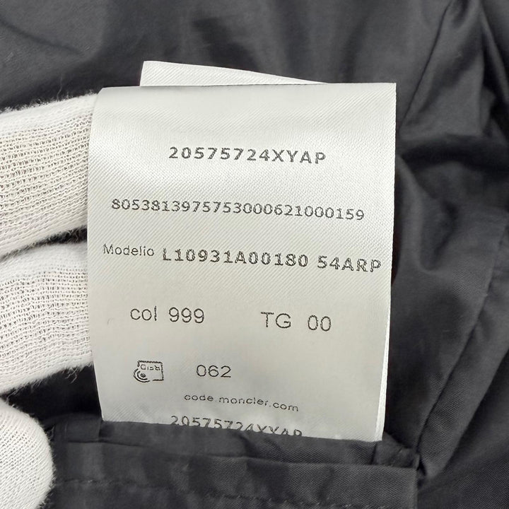 Pristine MONCLER Jacket GRUISSAN black cotton Women 00 L10931A00080