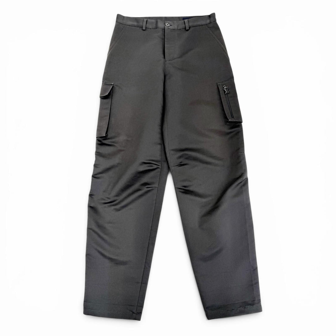 Excellent LOUIS VUITTON cargo pants Technical cotton Damier button LV logo 38
