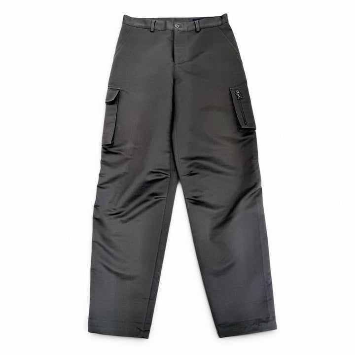 Excellent LOUIS VUITTON cargo pants Technical cotton Damier button LV logo 38