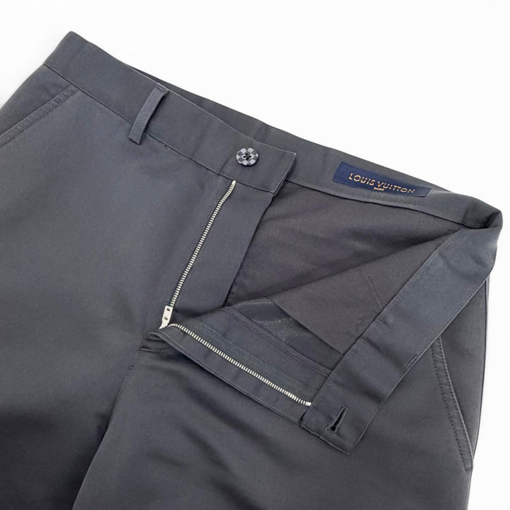 Excellent LOUIS VUITTON cargo pants Technical cotton Damier button LV logo 38