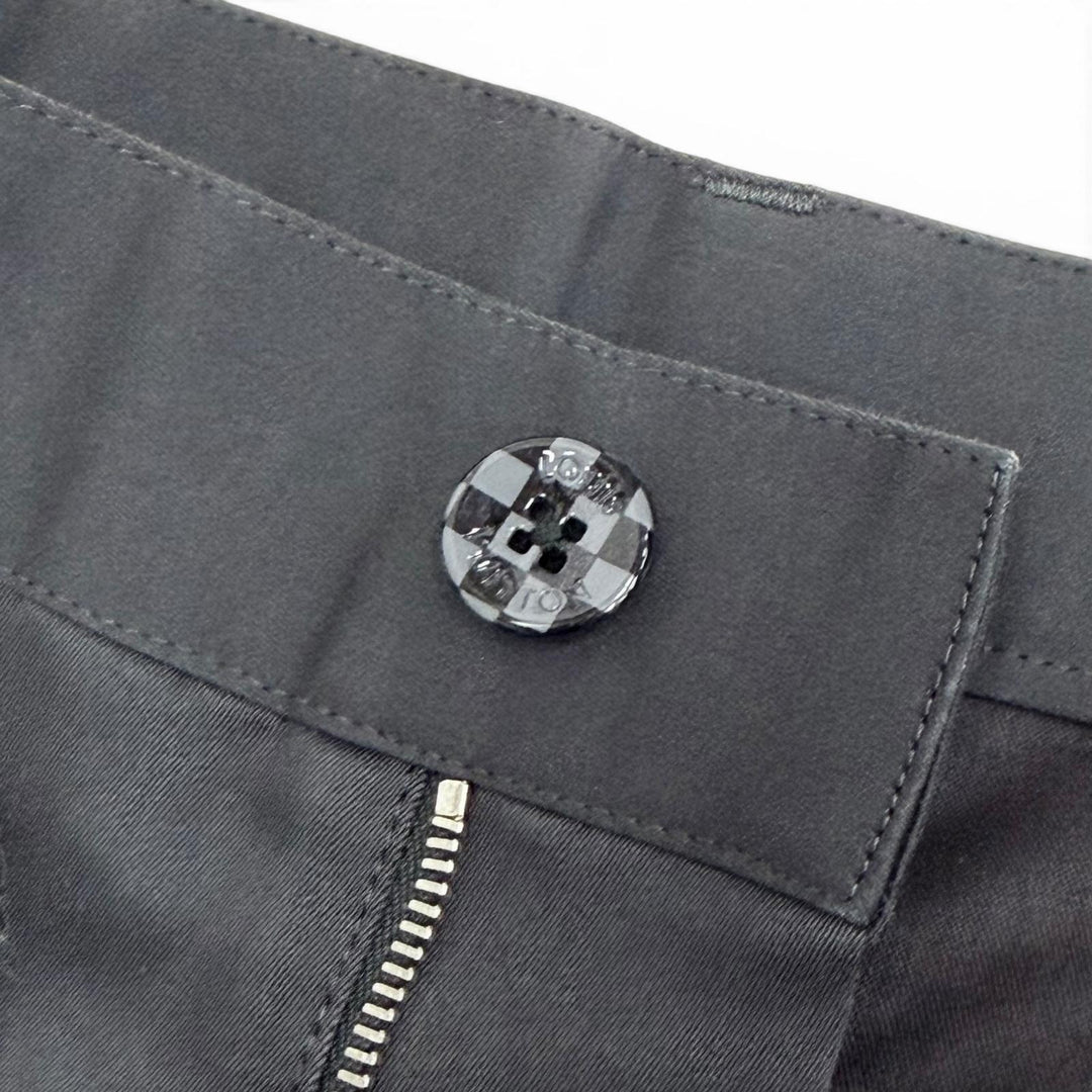 Excellent LOUIS VUITTON cargo pants Technical cotton Damier button LV logo 38