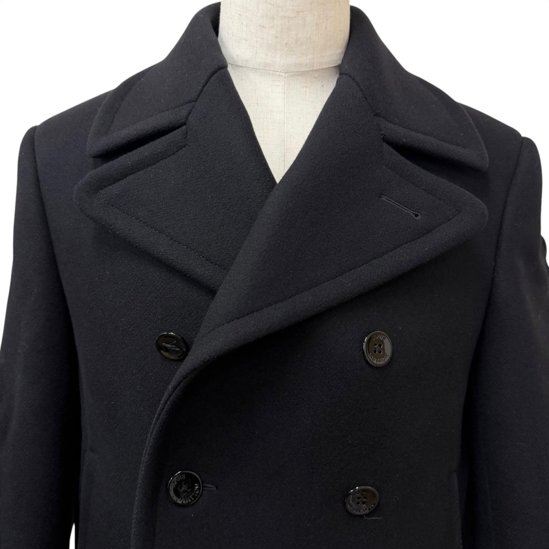 Great LOUIS VUITTON pea coat Embossed logo double-breasted technical wool