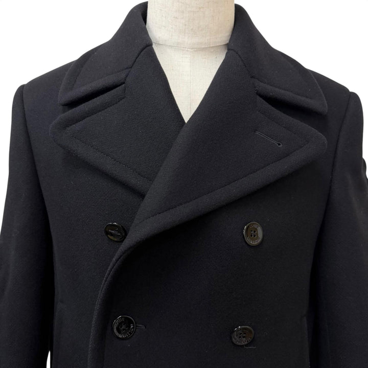 Great LOUIS VUITTON pea coat Embossed logo double-breasted technical wool