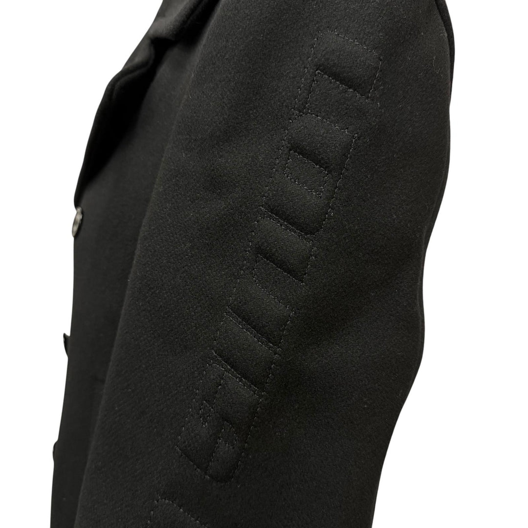 Great LOUIS VUITTON pea coat Embossed logo double-breasted technical wool