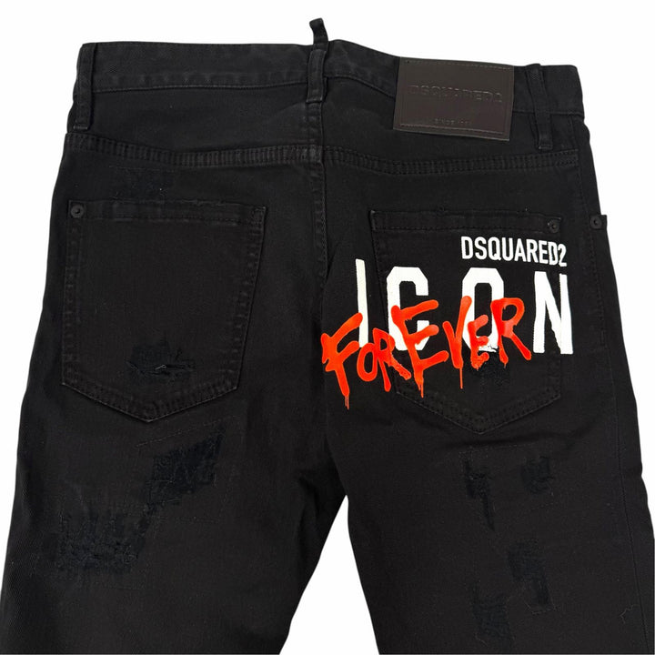 Discounted Great DSQUARED2 Denim pants Cool Guy Jean ICON logo, distressed