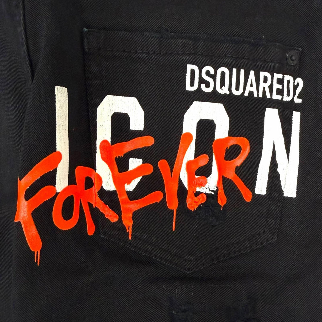 Discounted Great DSQUARED2 Denim pants Cool Guy Jean ICON logo, distressed