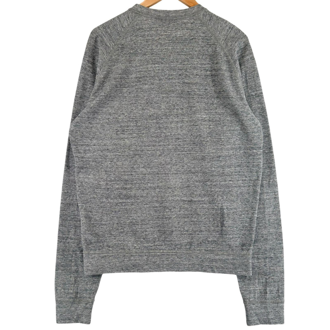 Great DSQUARED2 sweat logo print crew neck gray cotton mens S S74GU0176