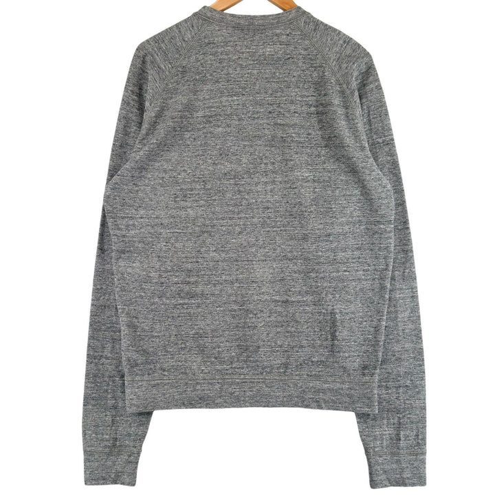 Great DSQUARED2 sweat logo print crew neck gray cotton mens S S74GU0176