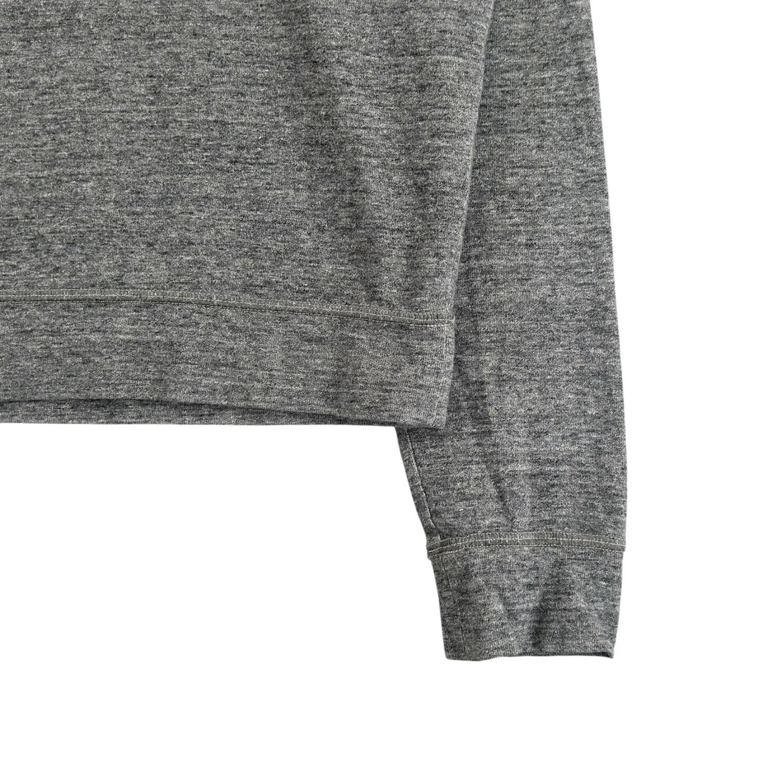 Great DSQUARED2 sweat logo print crew neck gray cotton mens S S74GU0176