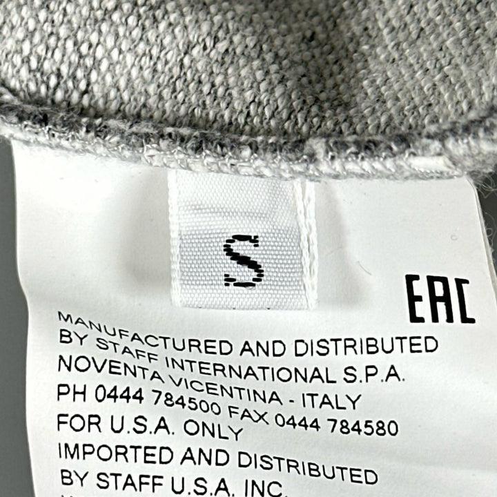 Great DSQUARED2 sweat logo print crew neck gray cotton mens S S74GU0176