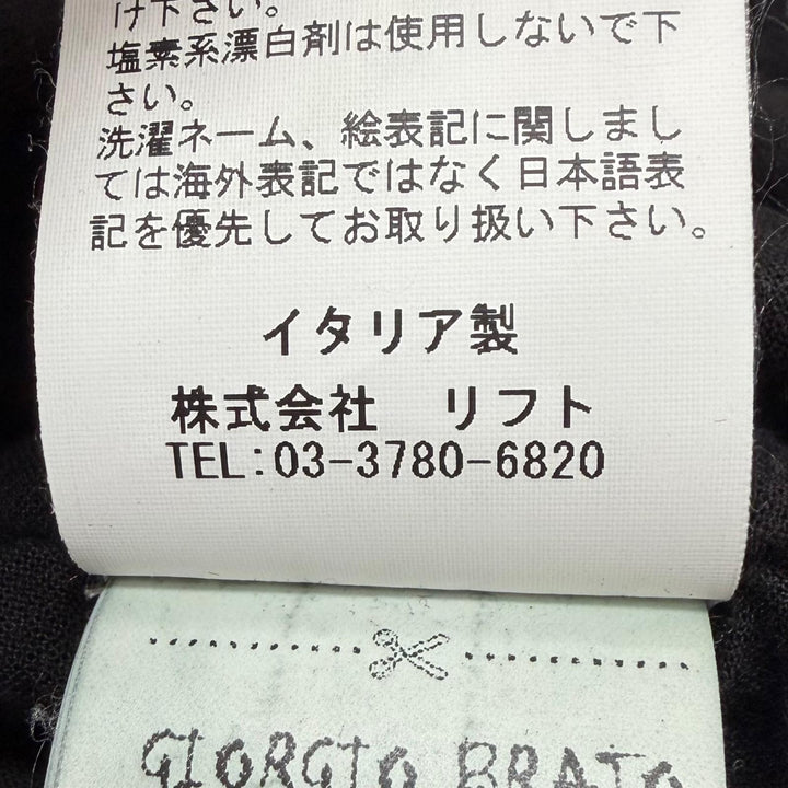 Great GIORGIO BRATO Leather jacket black Sheep leather mens 48 GU18F5655V