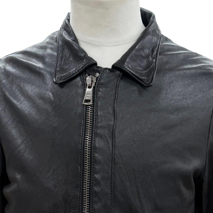 Great GIORGIO BRATO Leather jacket black Sheep leather mens 48 GU18F5655V
