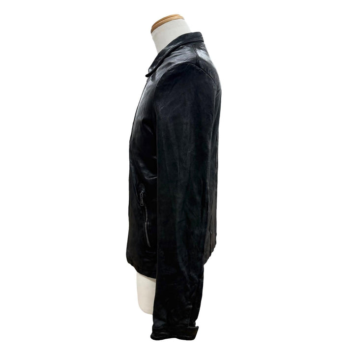 Great GIORGIO BRATO Leather jacket black Sheep leather mens 48 GU18F5655V