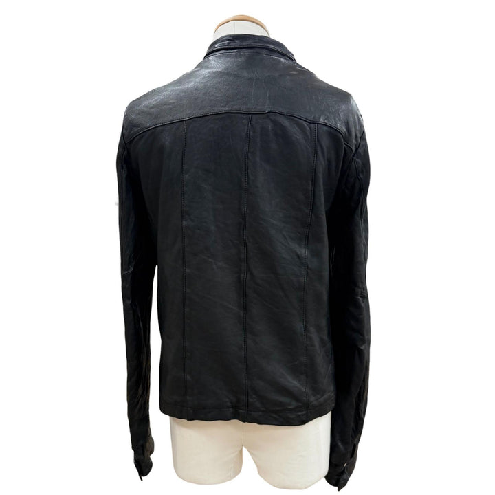 Great GIORGIO BRATO Leather jacket black Sheep leather mens 48 GU18F5655V