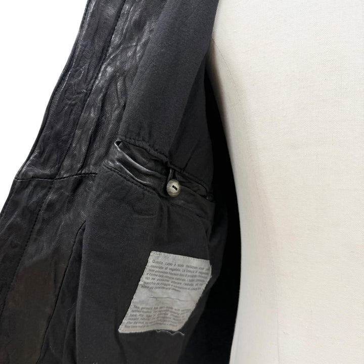 Great GIORGIO BRATO Leather jacket black Sheep leather mens 48 GU18F5655V