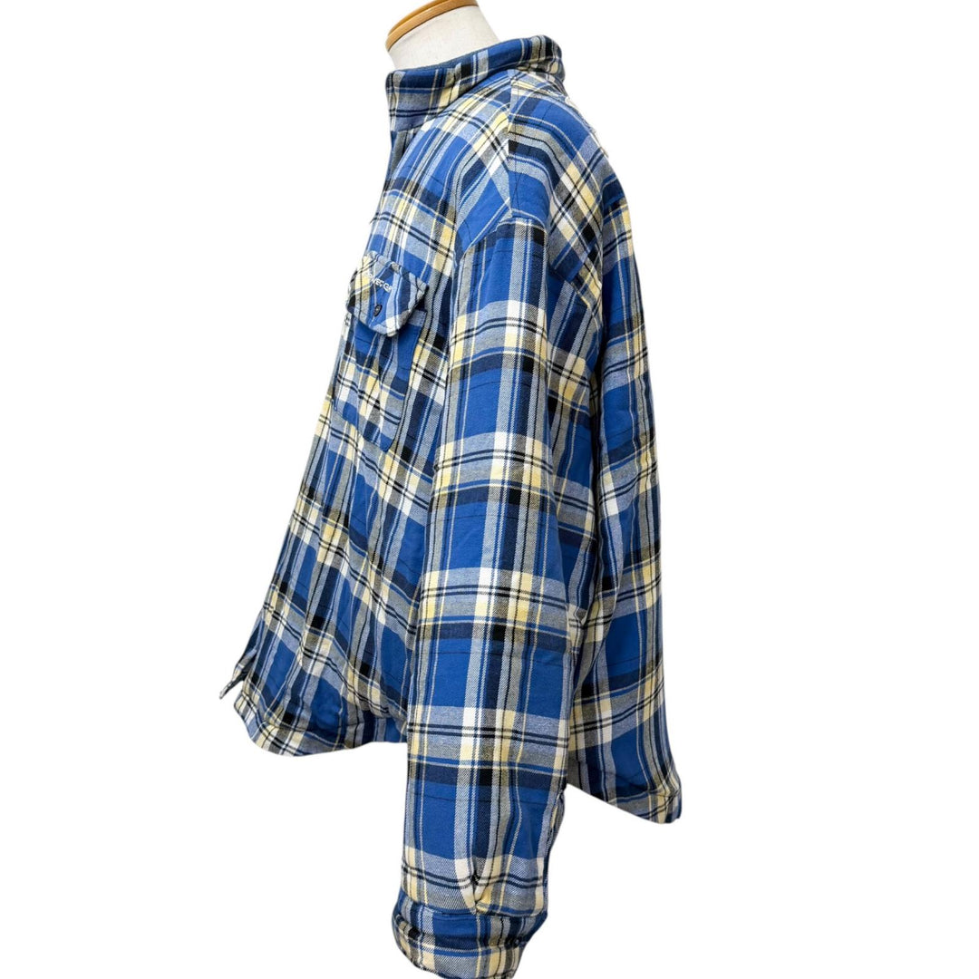 Great PROJECT GR Jacket Check Pattern Flannel Padded blue cotton mens 1