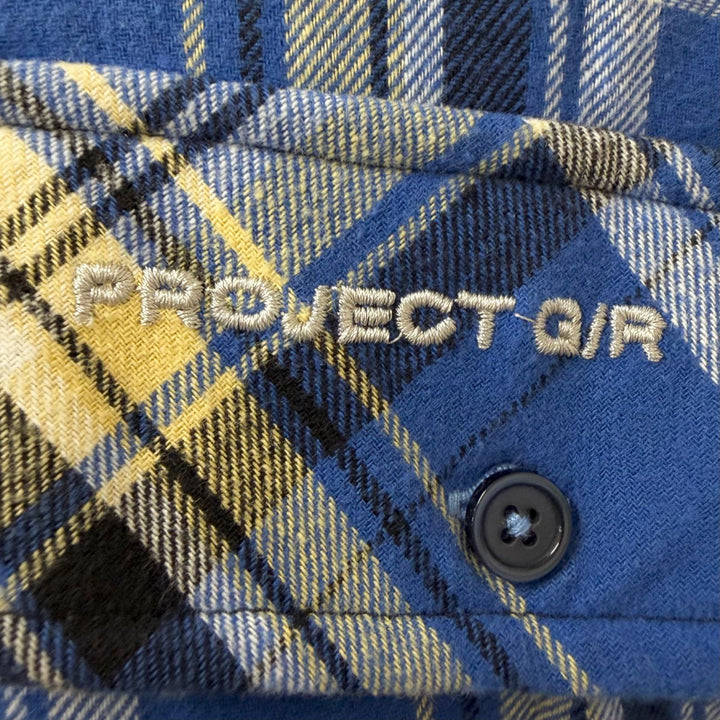 Great PROJECT GR Jacket Check Pattern Flannel Padded blue cotton mens 1