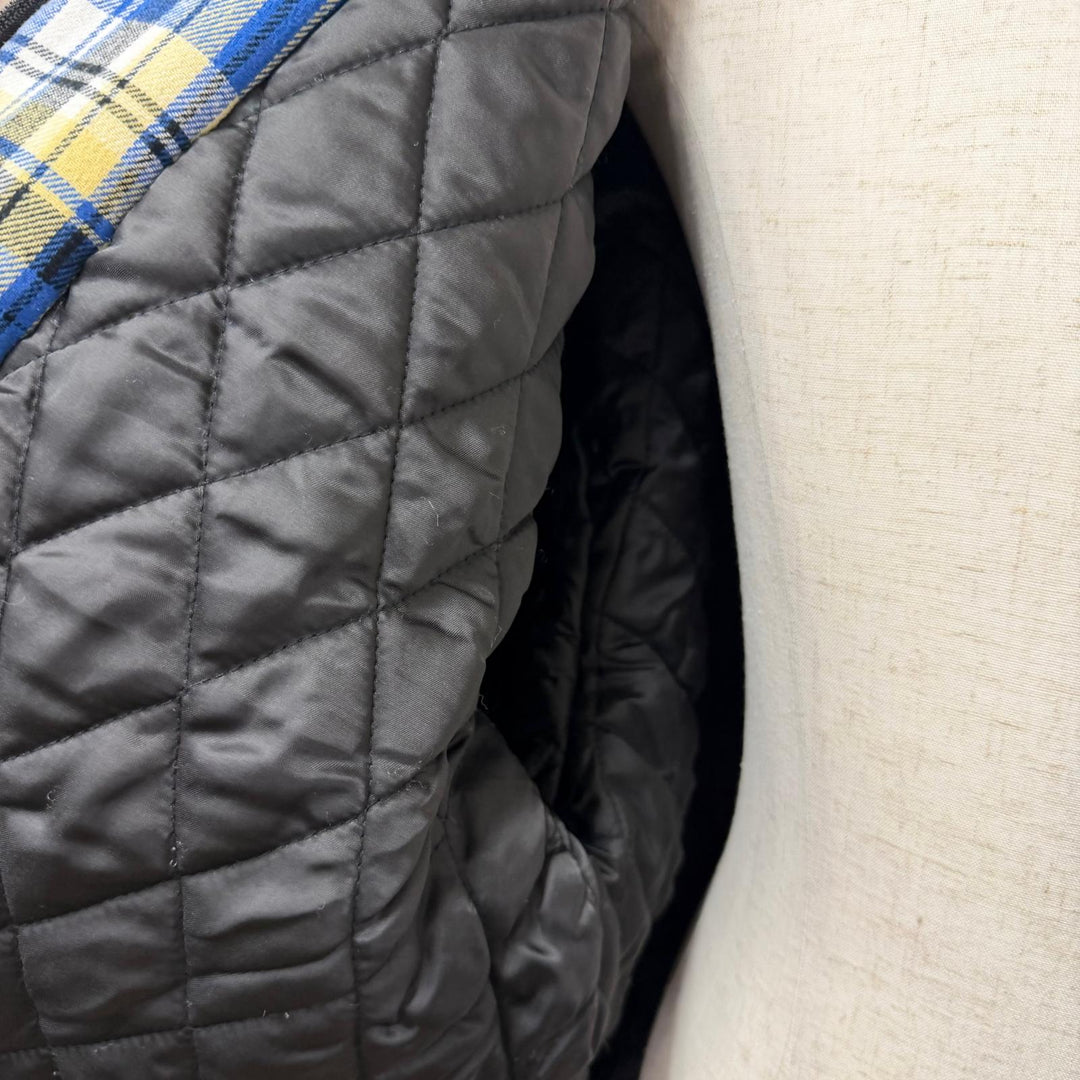 Great PROJECT GR Jacket Check Pattern Flannel Padded blue cotton mens 1