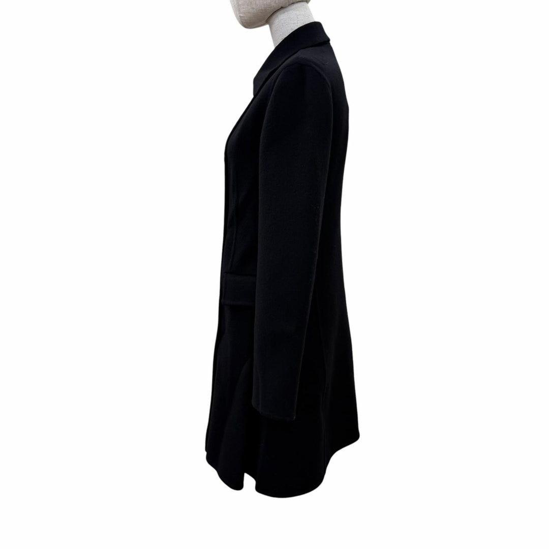 Pristine VERSACE coat Medusa Button black wool Women 36 1023041